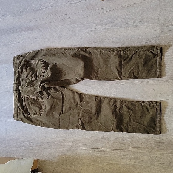 Current Elliott olive green corduroy boyfriend jeans size 25 - Picture 8 of 10